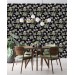 Dark floral wallpaper botanical flowers and leaves