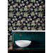 Dark floral wallpaper botanical flowers and leaves
