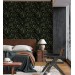 Dark botanical wallpaper leaves and herbs