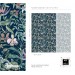 Dark floral wallpaper wildflowers and herbs on dark blue