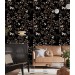 Dark floral wallpaper with birds Chinoiserie style