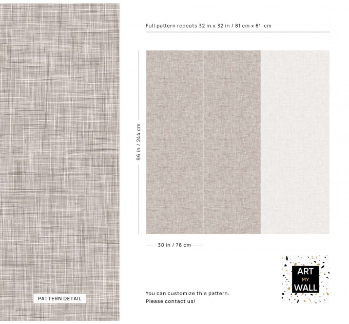 Tan linen wallpaper neutral beige minimalist design