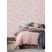 Minimalist floral wallpaper, linear flowers on mauve pink