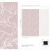 Minimalist floral wallpaper, linear flowers on mauve pink