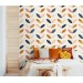 Boho wallpaper abstract leaves minimalist pattern