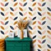 Boho wallpaper abstract leaves minimalist pattern