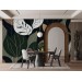Large leaves wallpaper mural Abstract shapes