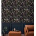 Dark floral wallpaper herbs and wildflowers