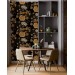 Dark floral wallpaper moody vintage design with flowers