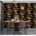 Dark floral wallpaper moody vintage design with flowers