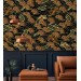 Dark wallpaper dragons on black oriental style