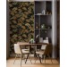 Dark wallpaper dragons on black oriental style