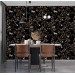Dark floral wallpaper with birds Chinoiserie style