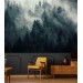 Foggy forest wallpaper Nature landscape mural