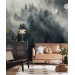 Foggy forest wallpaper Nature landscape mural