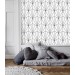 Geometric lines wallpaper minimalist black and white