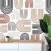 Minimalist neutral wallpaper abstract geometric lines