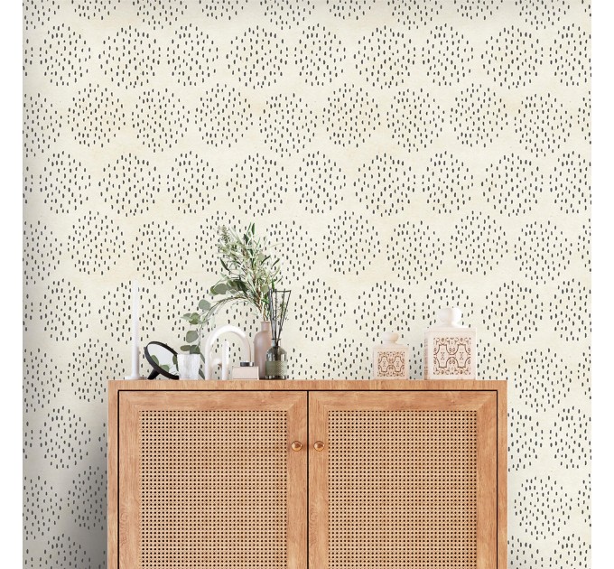 Boho minimalist wallpaper neutral circles