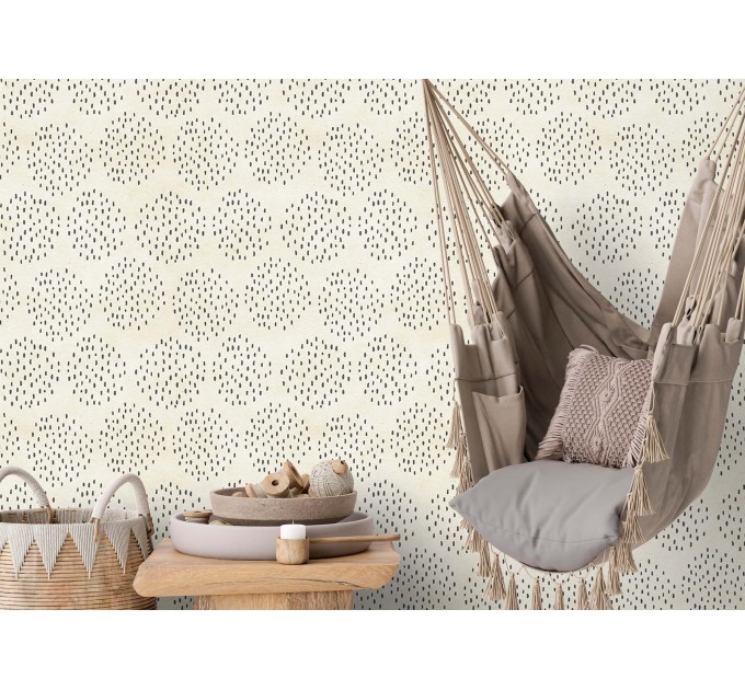 Boho minimalist wallpaper neutral circles