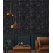 Dark Art deco wallpaper black gold non metallic design