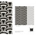 Art deco wallpaper black and white fans