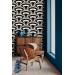 Art deco wallpaper black and white fans