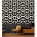 Art deco wallpaper black and white fans