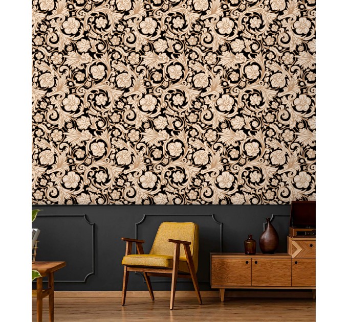 Vintage wallpaper elegant floral victorian style