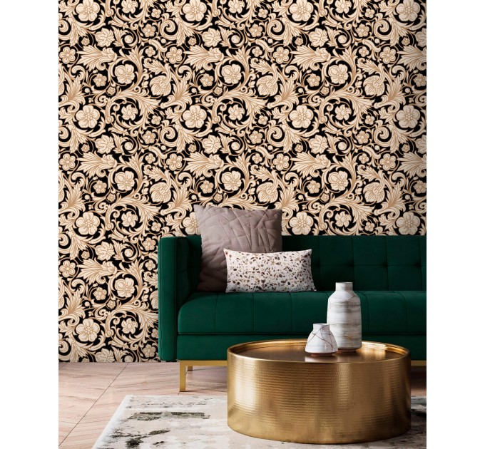 Vintage wallpaper elegant floral victorian style
