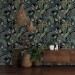 Dark botanical wallpaper Lush tropical leaves