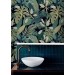 Dark botanical wallpaper Lush tropical leaves