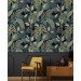 Dark botanical wallpaper Lush tropical leaves