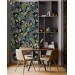 Dark botanical wallpaper Lush tropical leaves