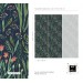 Dark floral wallpaper, accent wall wildflowers