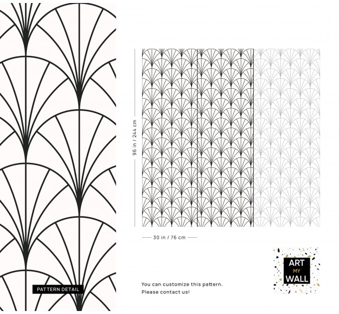 Art deco neutral wallpaper minimalist fans