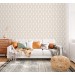 Modern boho leaf pattern wallpaper