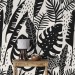 Botanical wallpaper large tropical leaves black and white