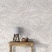 Minimalist botanical wallpaper delicate linear leaves