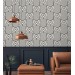 Geometric wallpaper art deco design, black and white pattern