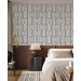 Geometric wallpaper art deco design, black and white pattern