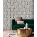 Geometric wallpaper art deco design, black and white pattern