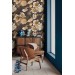 Dark floral wallpaper birds Elegant accent wallpaper