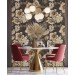 Dark floral wallpaper birds Elegant accent wallpaper