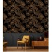 Dark floral wallpaper with birds, vintage style