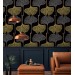 Dark botanical wallpaper with large ginkgo leaves