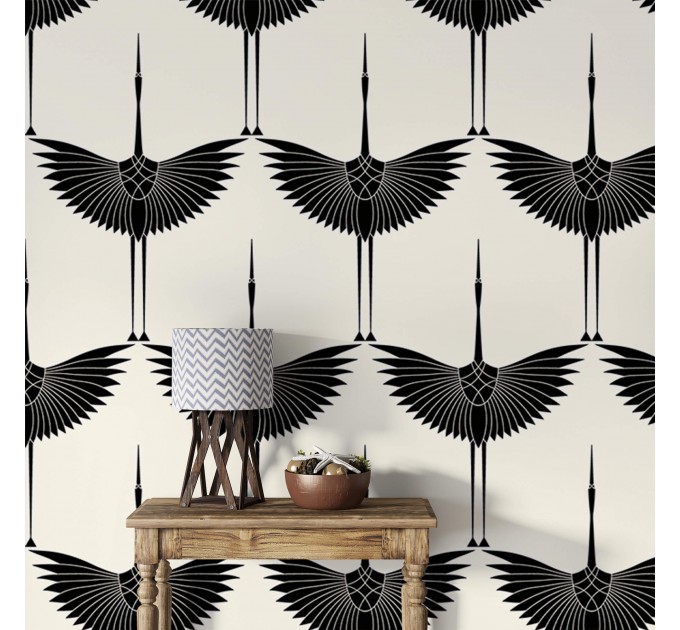 Wallpaper cranes Japanese style wallpaper herons