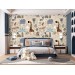 Cute animals wallpaper, kids bedroom wall decal