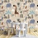 Cute animals wallpaper, kids bedroom wall decal