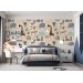 Cute animals wallpaper, kids bedroom wall decal