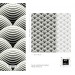 Art deco wallpaper fans black and white